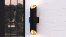 Myhouse Lighting Quoizel - CHS8407MBKG - LED Outdoor Wall Mount - Chasm - Matte Black Gold