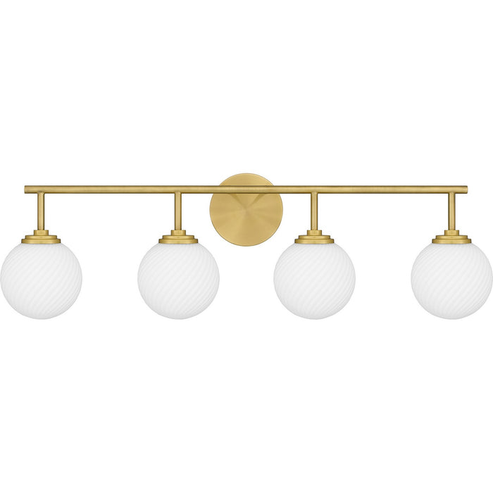 Myhouse Lighting Quoizel - ELO8633AB - Four Light Bath - Eloise - Aged Brass