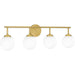 Myhouse Lighting Quoizel - ELO8633AB - Four Light Bath - Eloise - Aged Brass