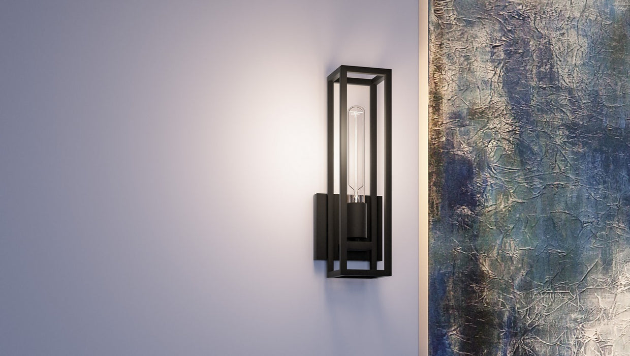 Myhouse Lighting Quoizel - LGN8605MBK - One Light Wall Sconce - Leighton - Matte Black