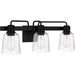 Myhouse Lighting Quoizel - LYD8624MBK - Three Light Bath - Lydia - Matte Black