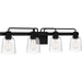 Myhouse Lighting Quoizel - LYD8634MBK - Four Light Bath - Lydia - Matte Black