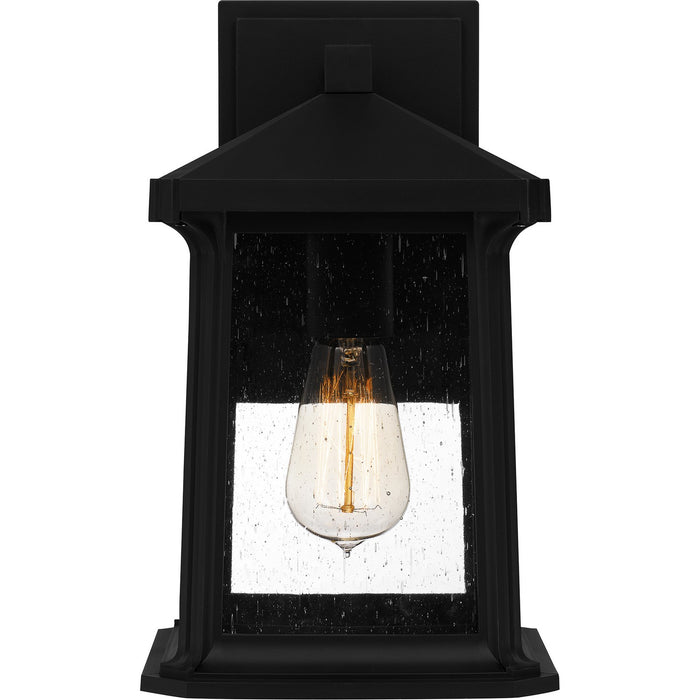 Myhouse Lighting Quoizel - SAT8407MBK - One Light Outdoor Wall Mount - Satterfield - Matte Black