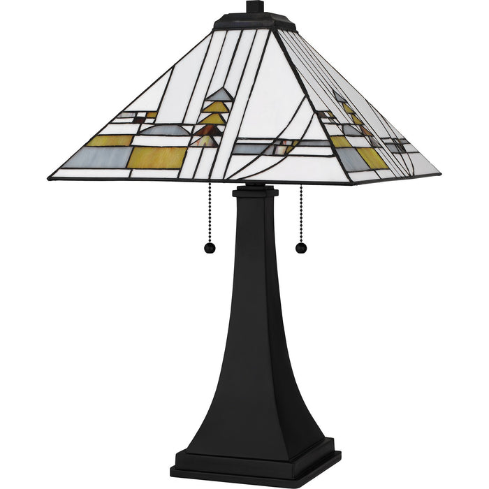 Myhouse Lighting Quoizel - TF16146MBK - Two Light Table Lamp - Tiffany - Matte Black