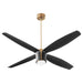 Myhouse Lighting Oxygen - 3-116-4015 - 60"Ceiling Fan - Samaran - Aged Brass W/ Black Blades