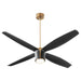 Myhouse Lighting Oxygen - 3-116-4015 - 60"Ceiling Fan - Samaran - Aged Brass W/ Black Blades