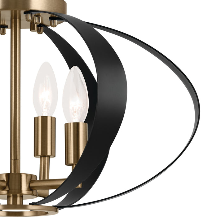 Myhouse Lighting Kichler - 52588CPZ - Four Light Flush Mount - Cecil - Champagne Bronze