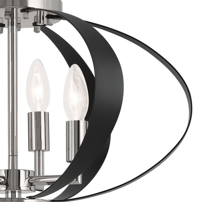 Myhouse Lighting Kichler - 52588PN - Four Light Flush Mount - Cecil - Polished Nickel