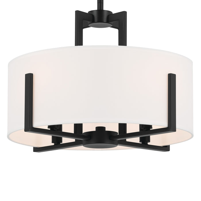 Myhouse Lighting Kichler - 52591BK - Four Light Semi Flush Mount - Malen - Black