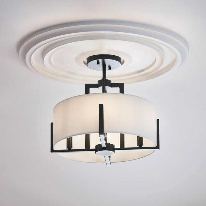 Myhouse Lighting Kichler - 52591BK - Four Light Semi Flush Mount - Malen - Black