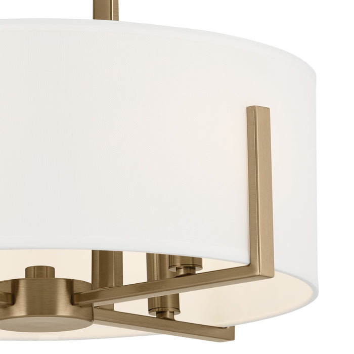 Myhouse Lighting Kichler - 52591CPZ - Four Light Semi Flush Mount - Malen - Champagne Bronze