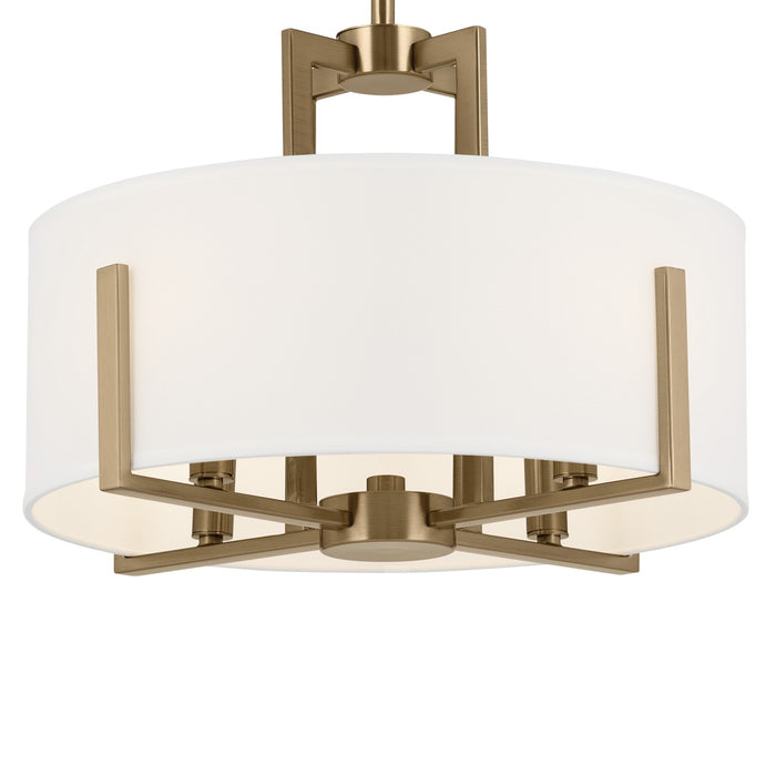 Myhouse Lighting Kichler - 52591CPZ - Four Light Semi Flush Mount - Malen - Champagne Bronze