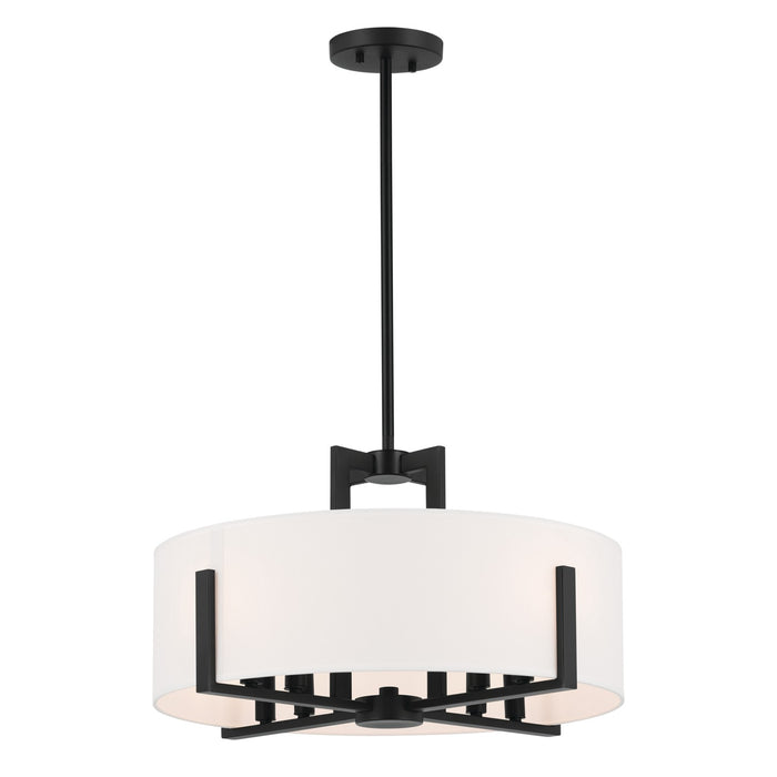 Myhouse Lighting Kichler - 52592BK - Eight Light Semi Flush Mount - Malen - Black