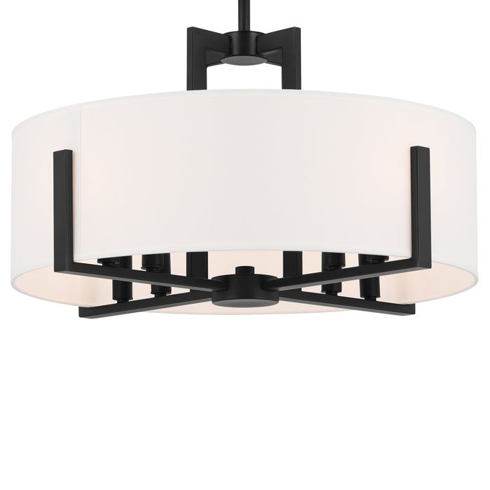 Myhouse Lighting Kichler - 52592BK - Eight Light Semi Flush Mount - Malen - Black