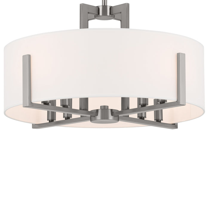 Myhouse Lighting Kichler - 52592CLP - Eight Light Semi Flush Mount - Malen - Classic Pewter