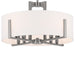 Myhouse Lighting Kichler - 52592CLP - Eight Light Semi Flush Mount - Malen - Classic Pewter