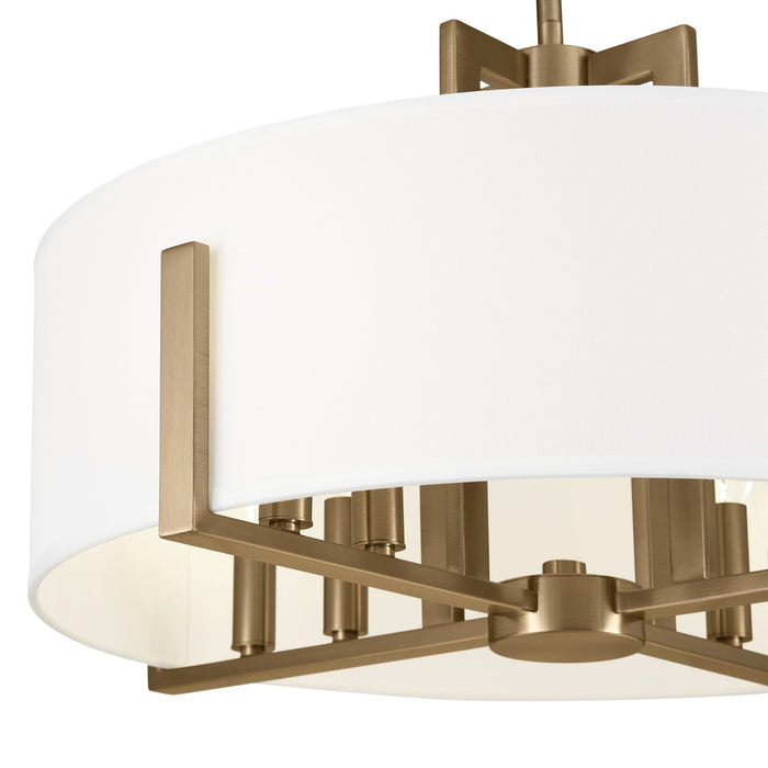 Myhouse Lighting Kichler - 52592CPZ - Eight Light Semi Flush Mount - Malen - Champagne Bronze