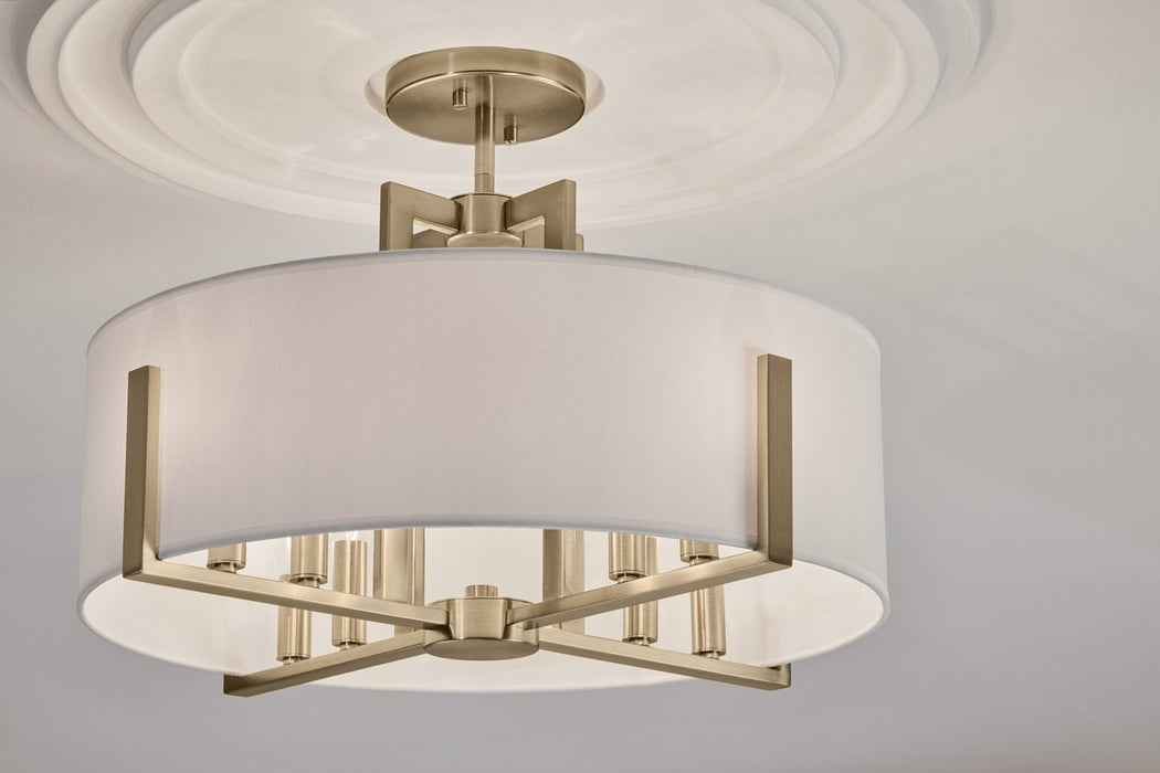 Myhouse Lighting Kichler - 52592CPZ - Eight Light Semi Flush Mount - Malen - Champagne Bronze