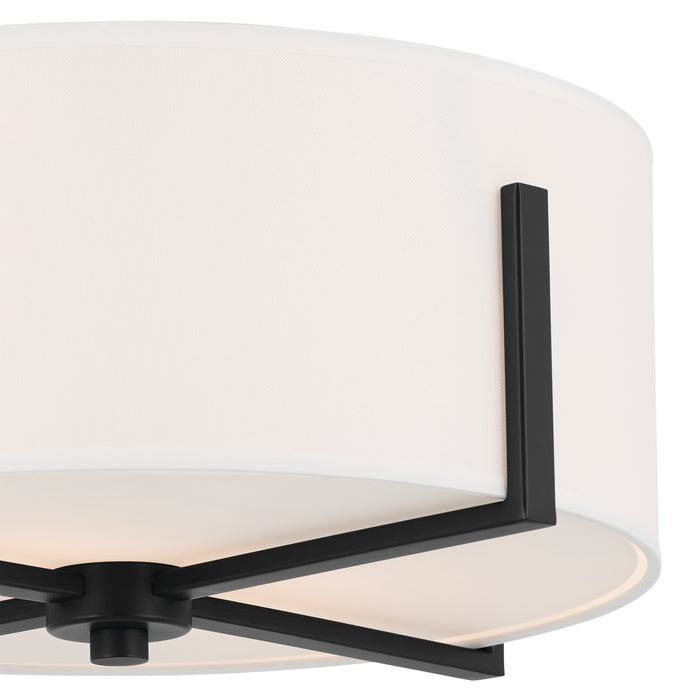 Myhouse Lighting Kichler - 52593BK - Two Light Flush Mount - Malen - Black