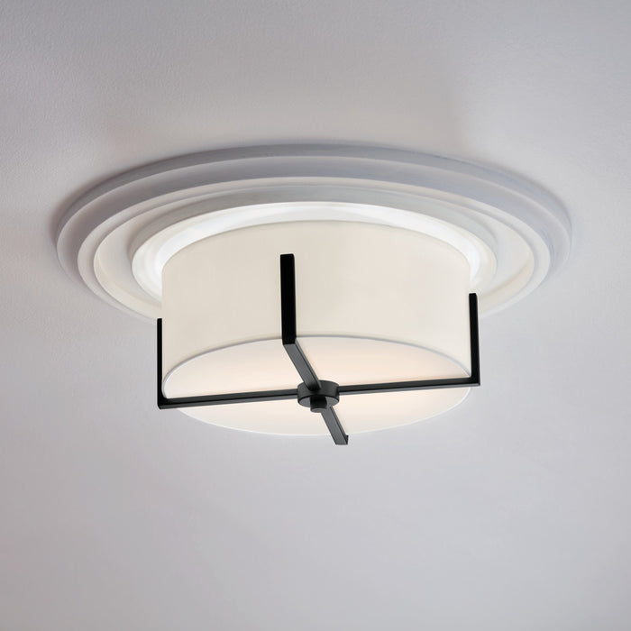 Myhouse Lighting Kichler - 52593BK - Two Light Flush Mount - Malen - Black