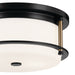 Myhouse Lighting Kichler - 52595BKCPZ - Two Light Flush Mount - Brit - Black