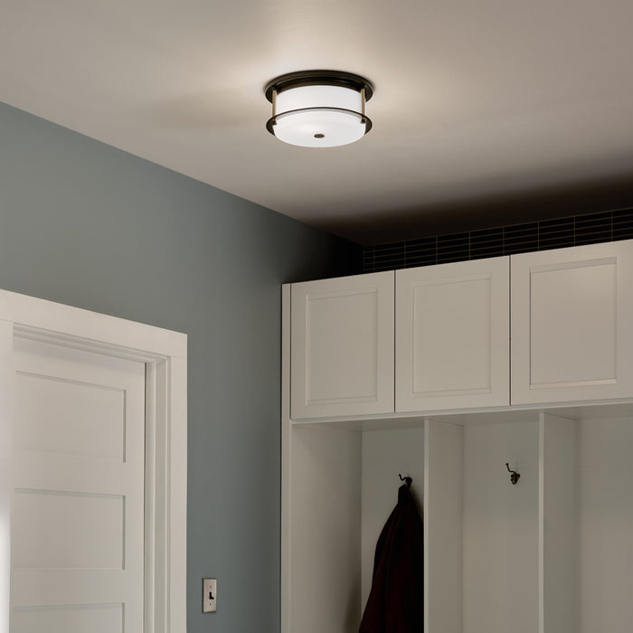 Myhouse Lighting Kichler - 52595BKCPZ - Two Light Flush Mount - Brit - Black