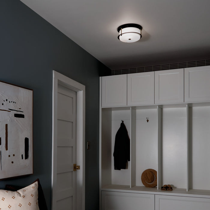 Myhouse Lighting Kichler - 52595BKCPZ - Two Light Flush Mount - Brit - Black