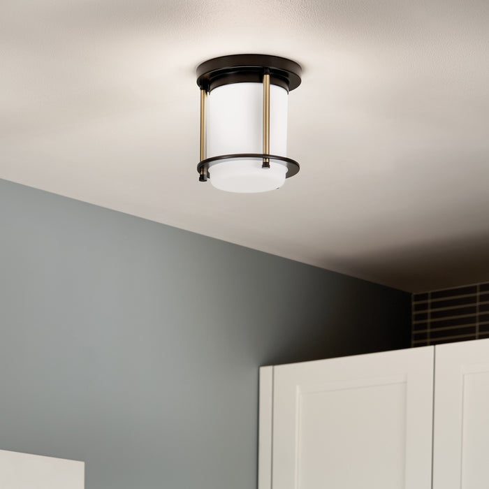 Myhouse Lighting Kichler - 52596BKCPZ - One Light Flush Mount - Brit - Black