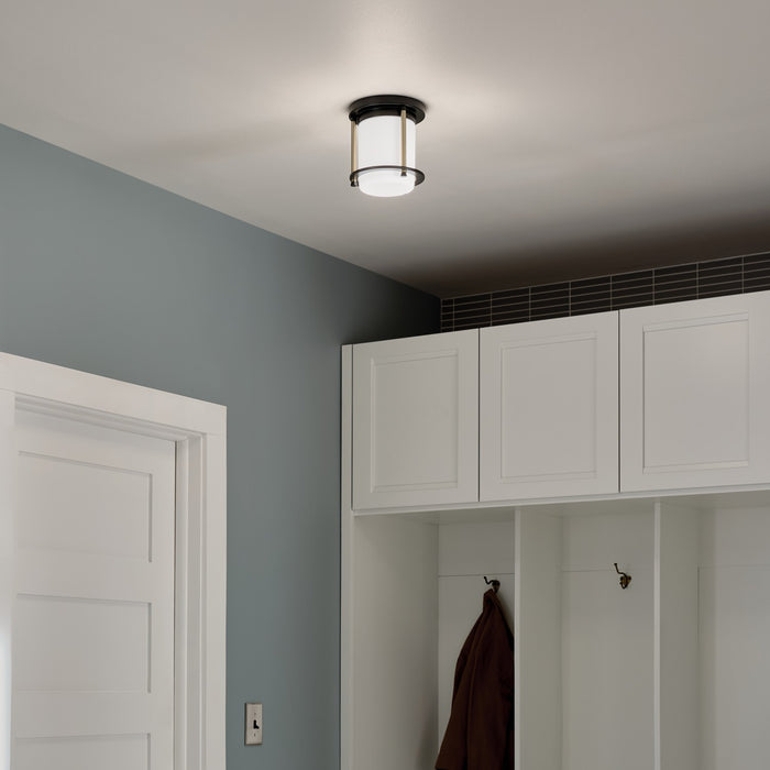 Myhouse Lighting Kichler - 52596BKCPZ - One Light Flush Mount - Brit - Black