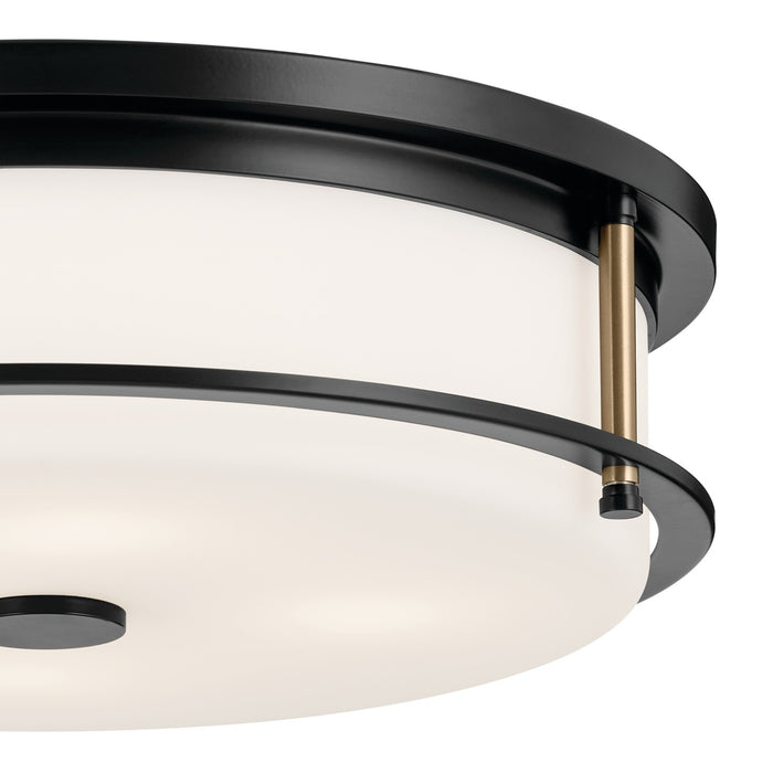 Myhouse Lighting Kichler - 52597BKCPZ - Four Light Flush Mount - Brit - Black