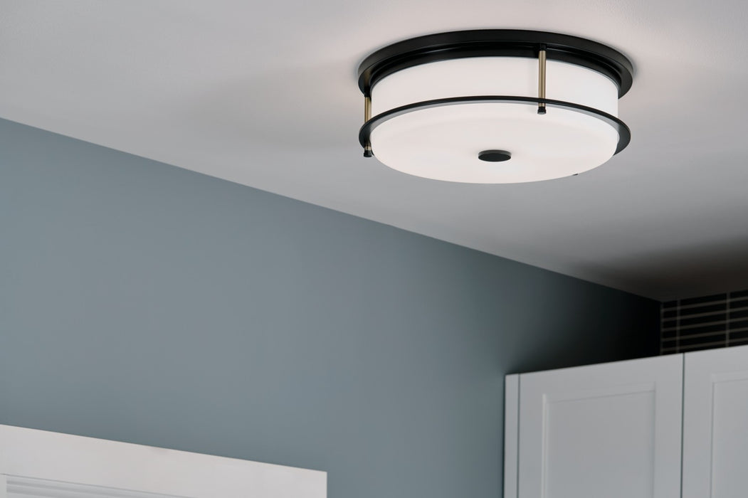 Myhouse Lighting Kichler - 52597BKCPZ - Four Light Flush Mount - Brit - Black