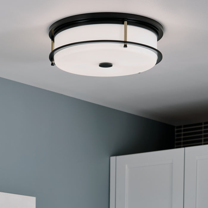 Myhouse Lighting Kichler - 52597BKCPZ - Four Light Flush Mount - Brit - Black