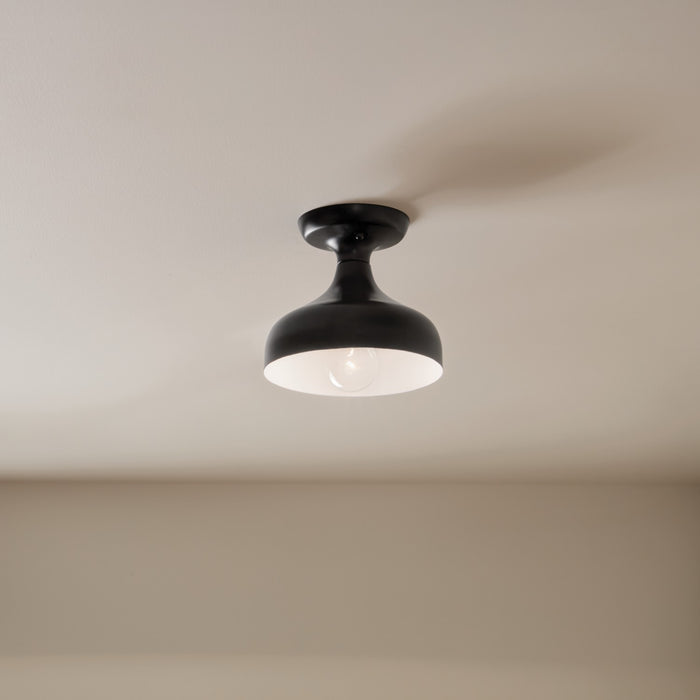 Myhouse Lighting Kichler - 52599BK - One Light Semi Flush Mount - Sisu - Black