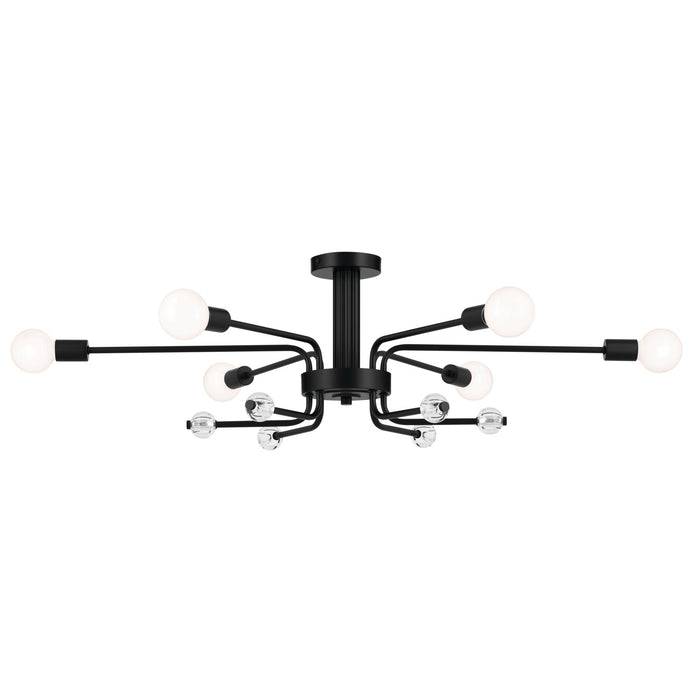 Myhouse Lighting Kichler - 52602BK - Six Light Semi Flush Mount - Ocala - Black