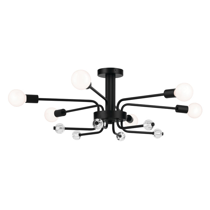 Myhouse Lighting Kichler - 52602BK - Six Light Semi Flush Mount - Ocala - Black