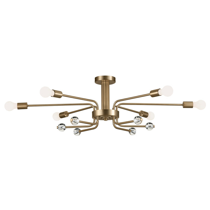 Myhouse Lighting Kichler - 52602CPZ - Six Light Semi Flush Mount - Ocala - Champagne Bronze