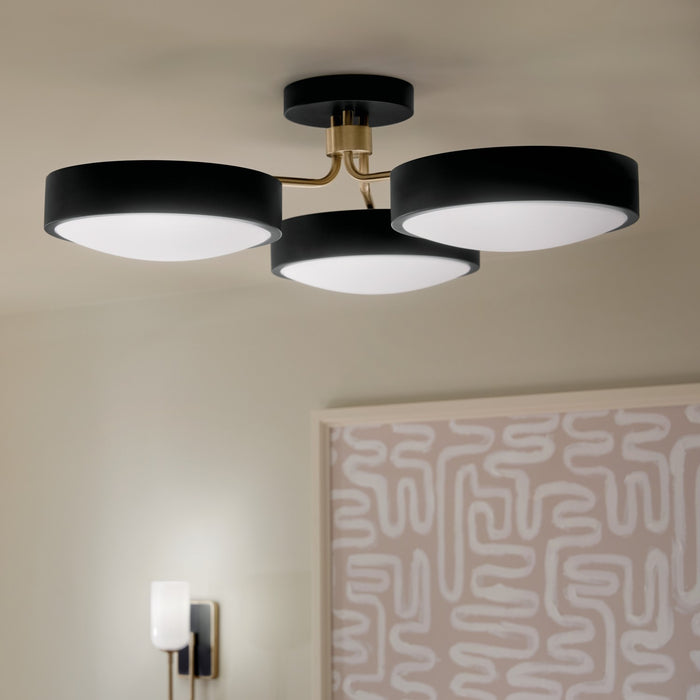 Myhouse Lighting Kichler - 52604BKCPZ - LED Semi Flush Mount - Sago - Black