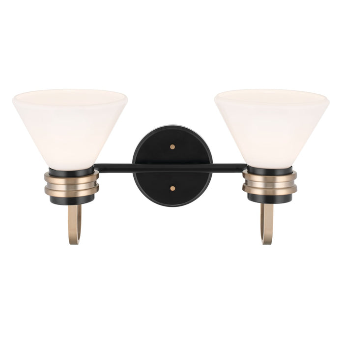 Myhouse Lighting Kichler - 55154BK - Two Light Bath - Farum - Black