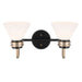 Myhouse Lighting Kichler - 55154BK - Two Light Bath - Farum - Black