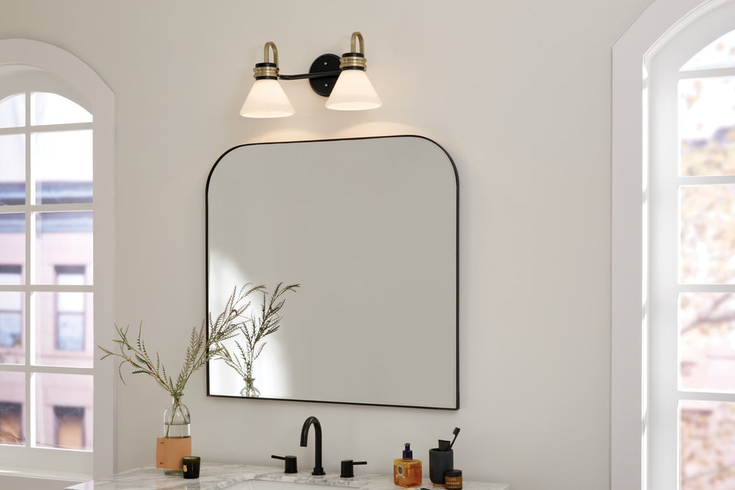 Myhouse Lighting Kichler - 55154BK - Two Light Bath - Farum - Black