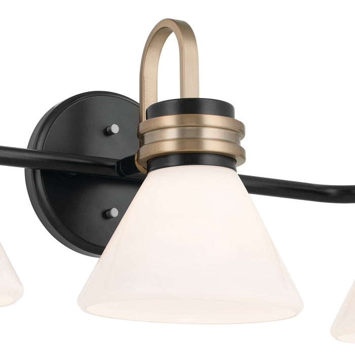 Myhouse Lighting Kichler - 55155BK - Three Light Bath - Farum - Black