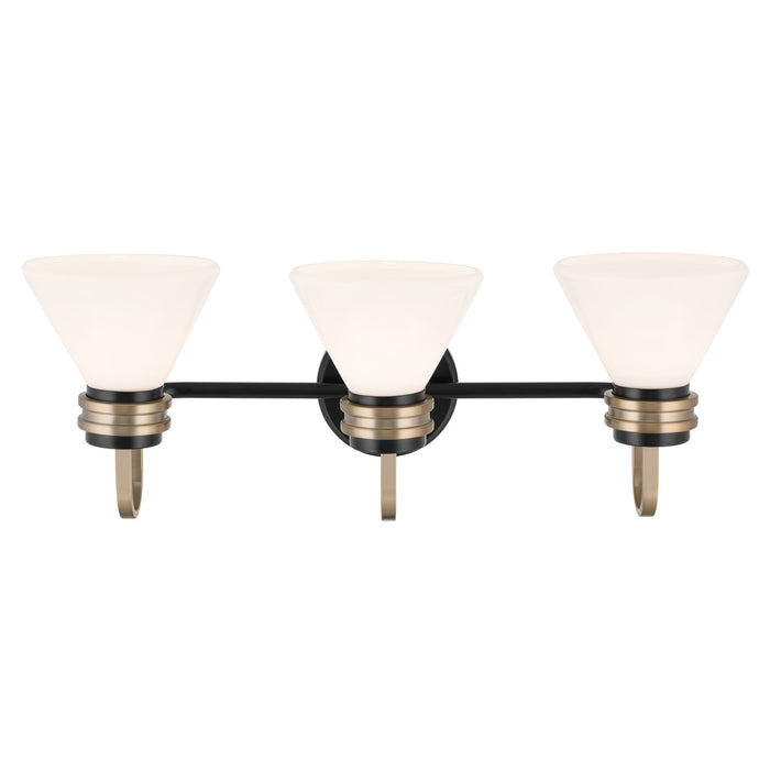 Myhouse Lighting Kichler - 55155BK - Three Light Bath - Farum - Black