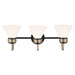 Myhouse Lighting Kichler - 55155BK - Three Light Bath - Farum - Black