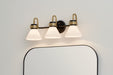 Myhouse Lighting Kichler - 55155BK - Three Light Bath - Farum - Black