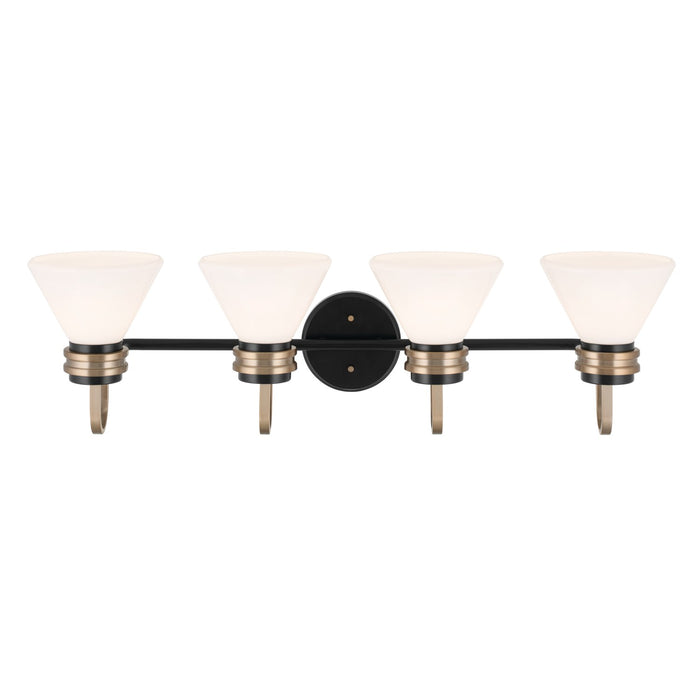 Myhouse Lighting Kichler - 55156BK - Four Light Bath - Farum - Black