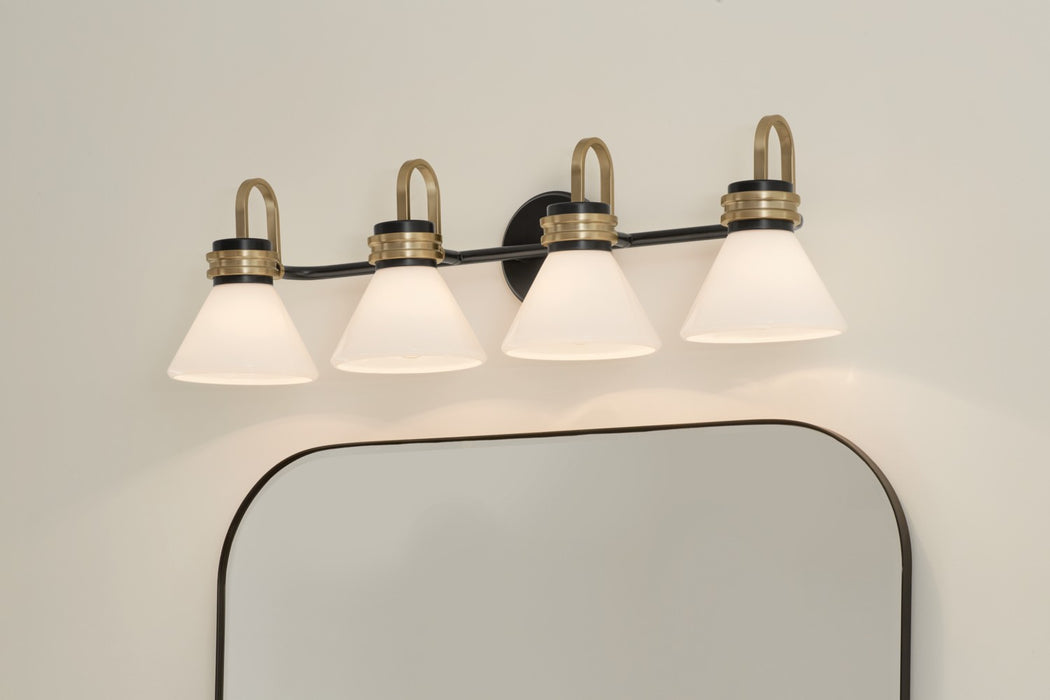 Myhouse Lighting Kichler - 55156BK - Four Light Bath - Farum - Black