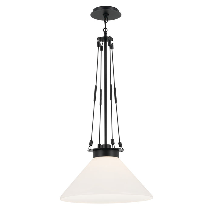 Myhouse Lighting Kichler - 52581BK - One Light Pendant - Albers - Black