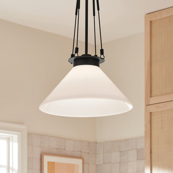 Myhouse Lighting Kichler - 52581BK - One Light Pendant - Albers - Black