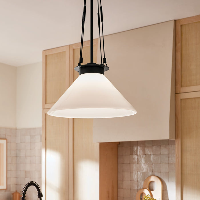 Myhouse Lighting Kichler - 52581BK - One Light Pendant - Albers - Black