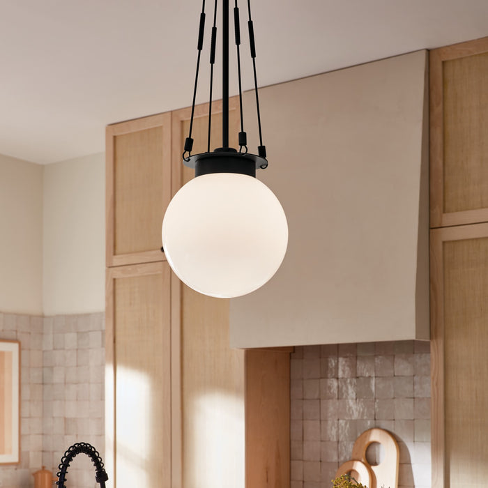 Myhouse Lighting Kichler - 52582BK - One Light Pendant - Albers - Black